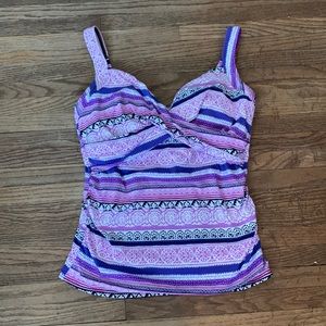 Women’s Lands’ End Twist Front Swim Top